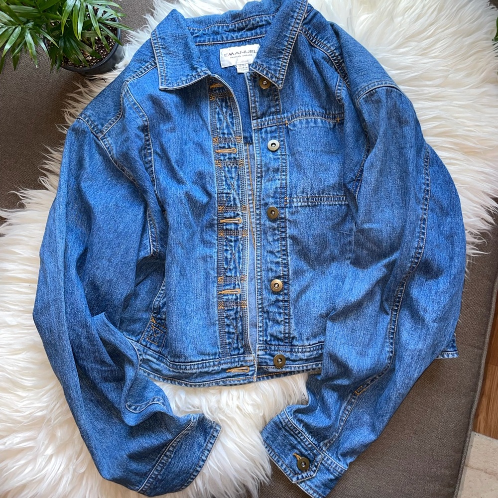 Emanuel Ungaro Blue Jean Jacket Sz14